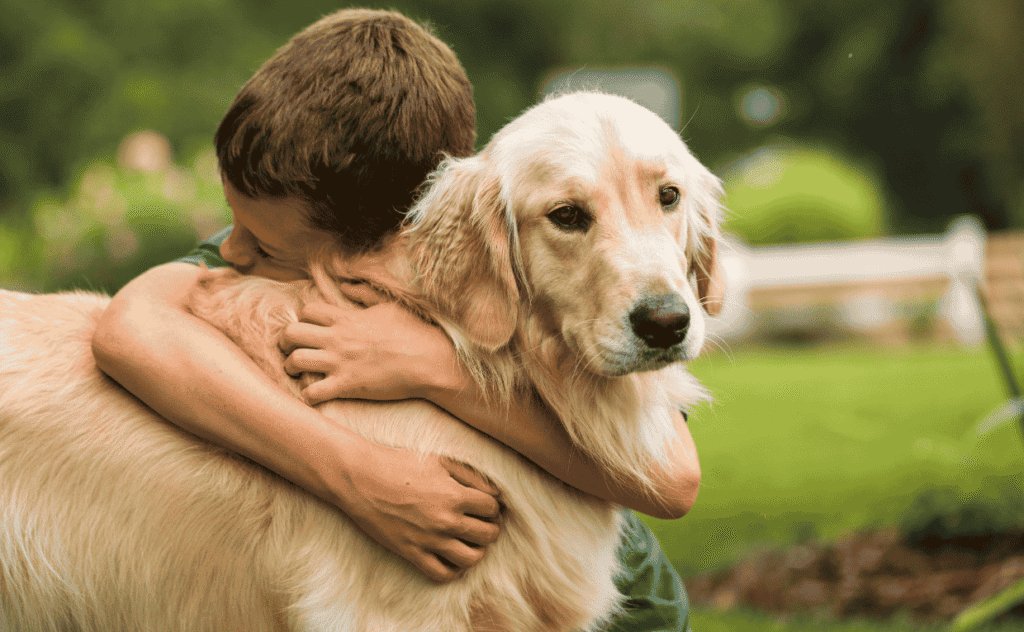 Humans and Golden Reyrivers